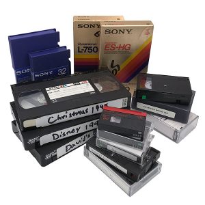 Video Tape Transfers: <br/> VHS, S-VHS, Betamax, VHS-C, Hi8, <br/> Digital8, 8mm,  DV, DV Cam, MiniDV, MiniDVD